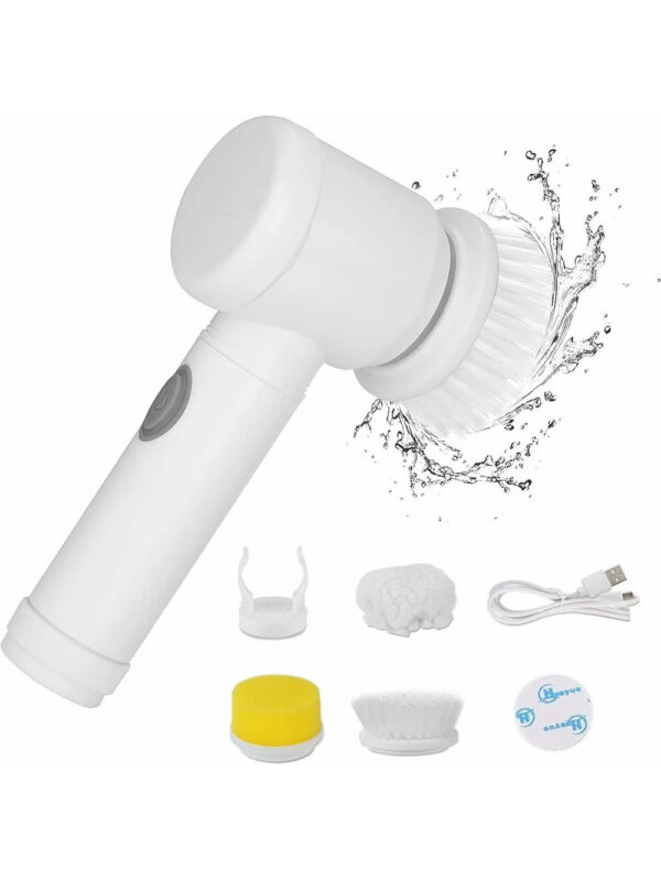 5-in-1 Electric Cleaning Brush  Power Scrubber for Home & Kitchen